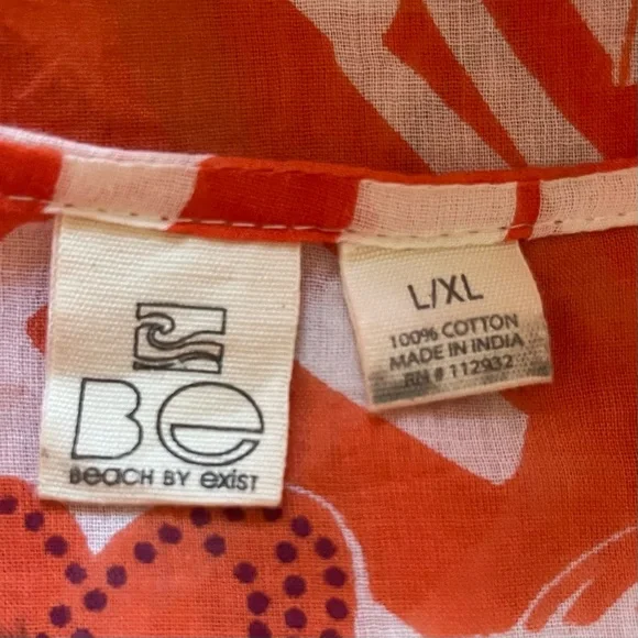Beach By Exist Red and White Swim Coverup - Picture 5 of 5